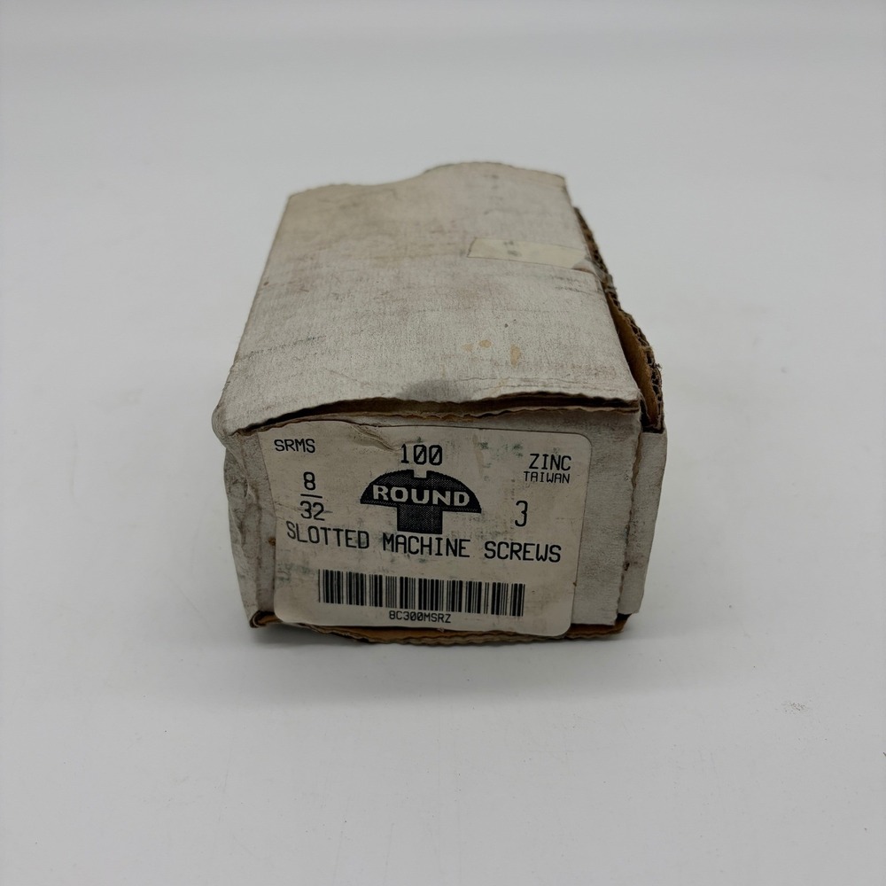 100 Count 8-32 x 3 Round Head Slotted Machine Screws Zinc Plated 8C300MSRZ